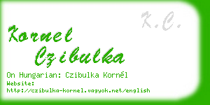 kornel czibulka business card