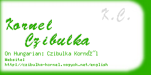 kornel czibulka business card